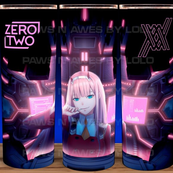 Zero Two Darling in the Franxx Anime Cup Mug Tumbler 20oz - Picture 1 of 3
